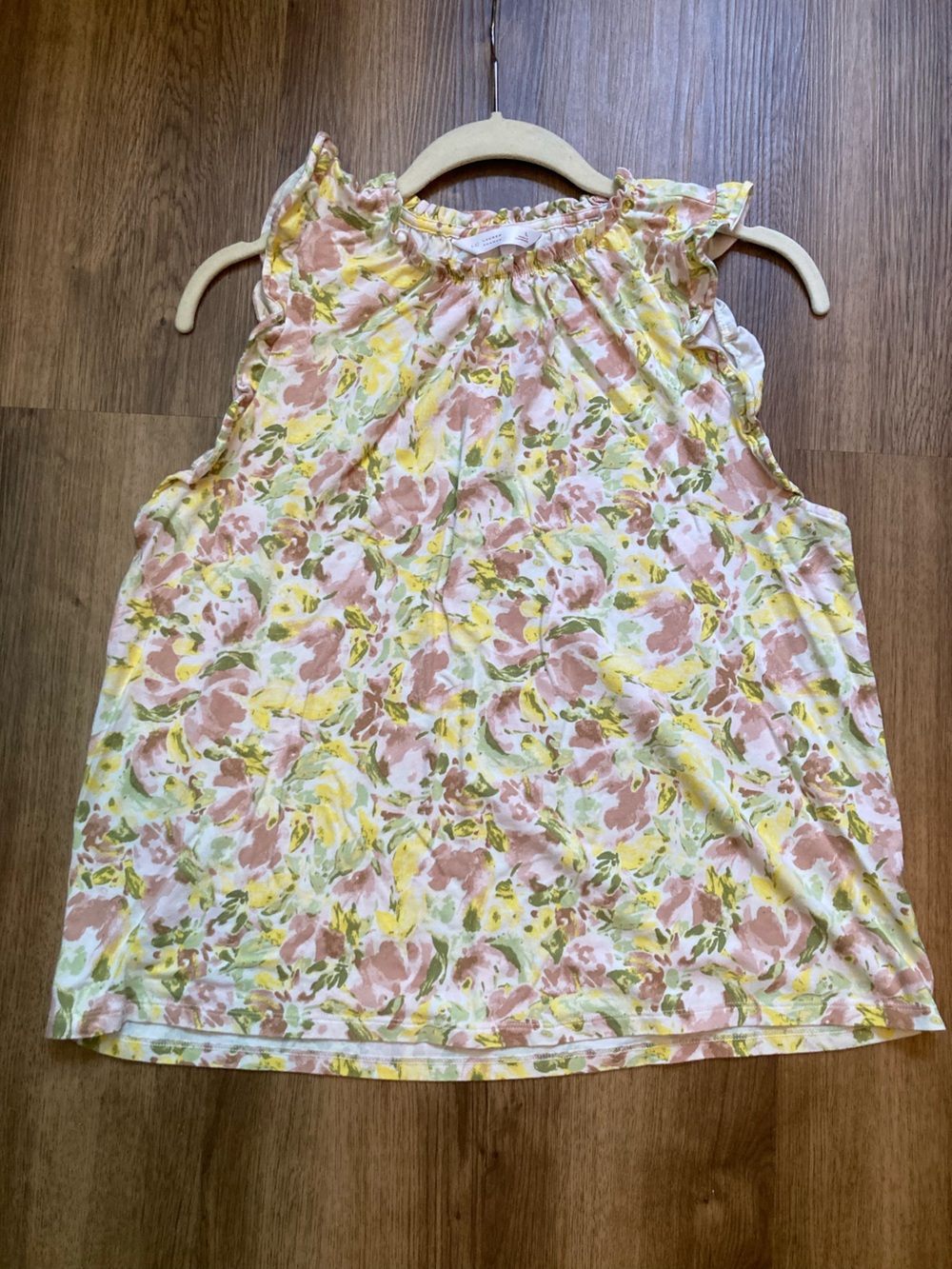 LC Lauren Conrad Floral Print Tank Top Large